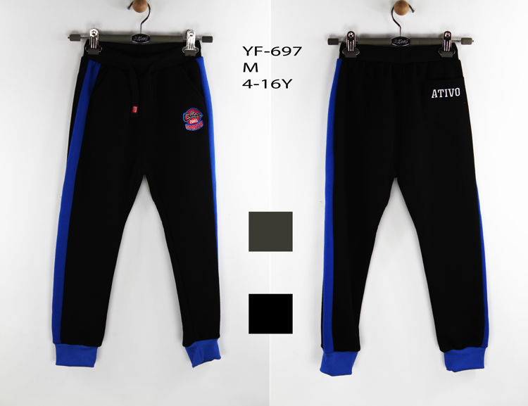 Picture of YF697 BOYS GREEN THERMAL JOGGING PANTS
